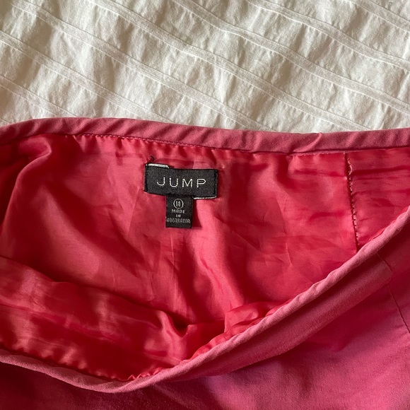 Pink cotton skirt with embroidered hem - Picture 2 of 4